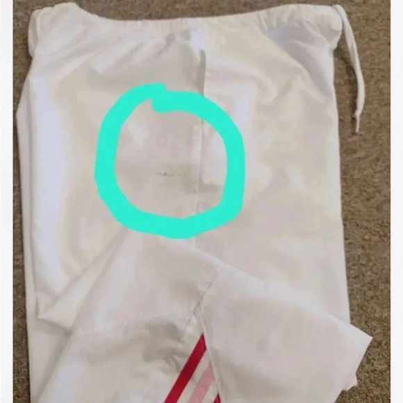 Adidas Vintage  Lined White Red Track Pants Size Large - Picture 11 of 11